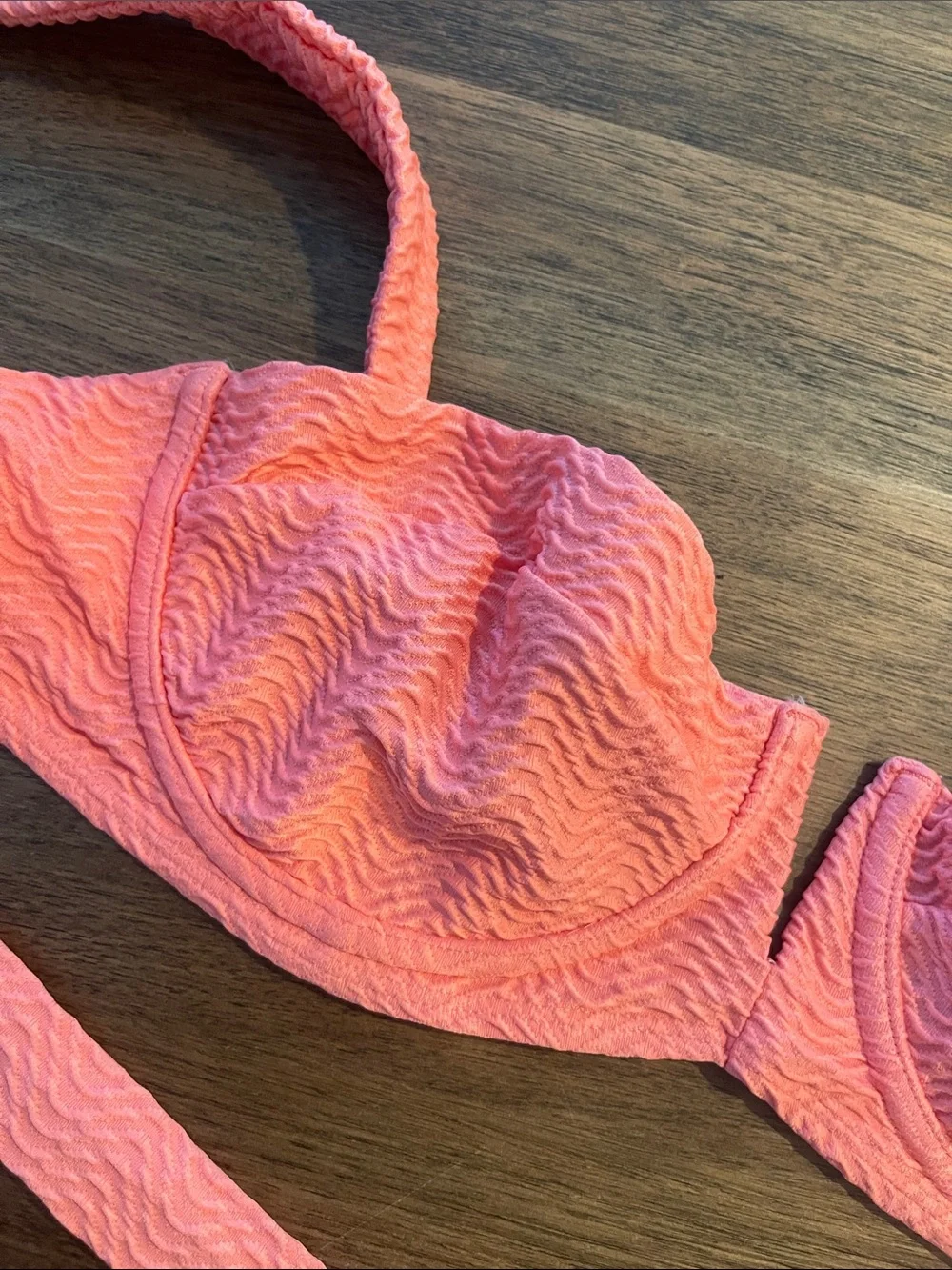Monday Swimwear Clovelly Top - Azalea Pink Chevron